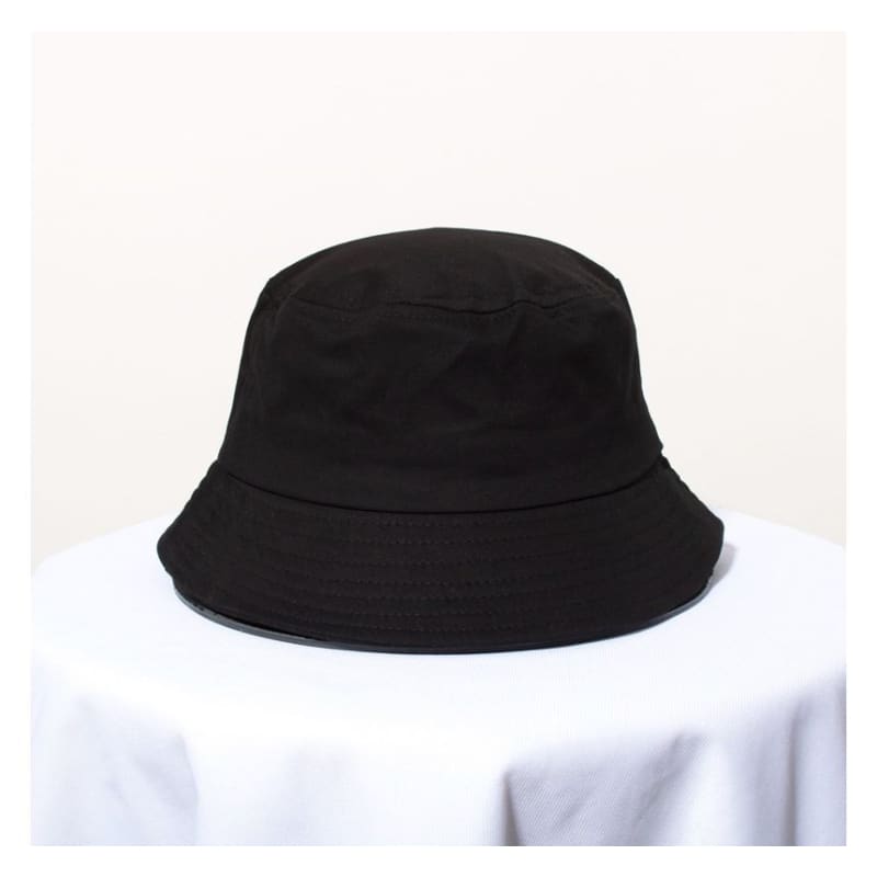 Plain Bucket Hat - White / One Size