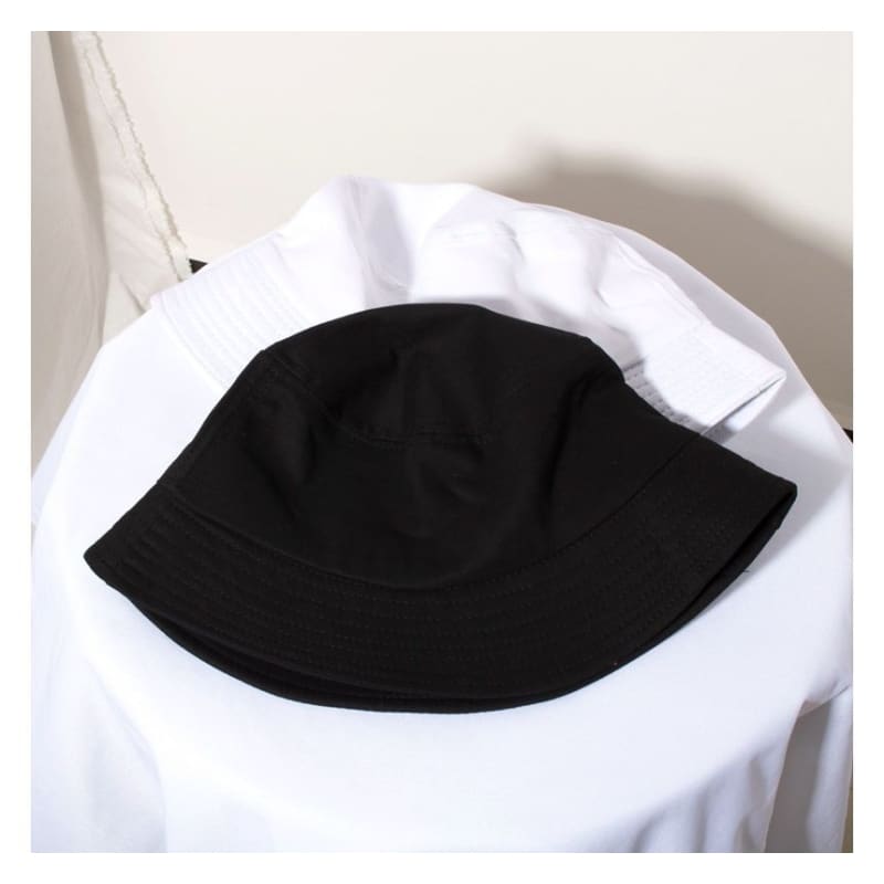 Plain Bucket Hat - White / One Size