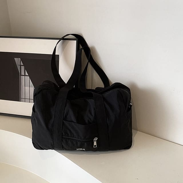 Plain Carryall Bag - Black / One Size