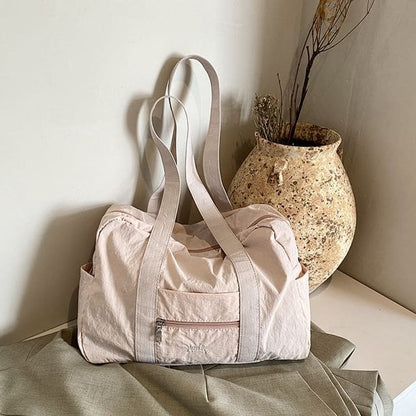 Plain Carryall Bag - Pink / One Size