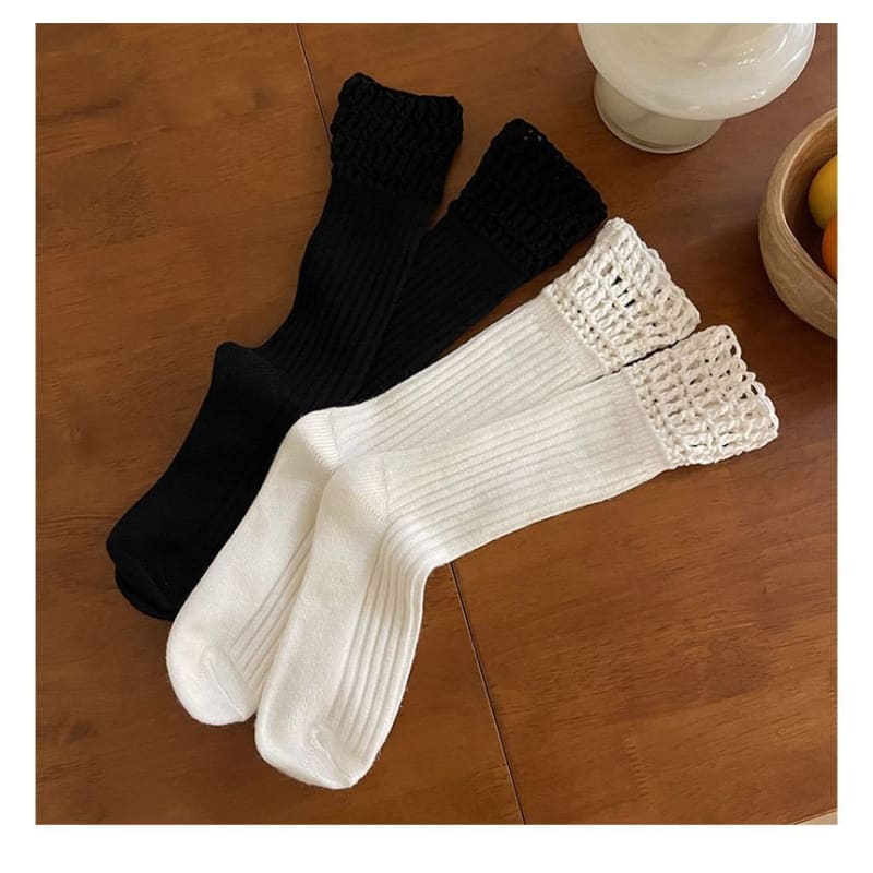 Plain Chunky Knit Socks