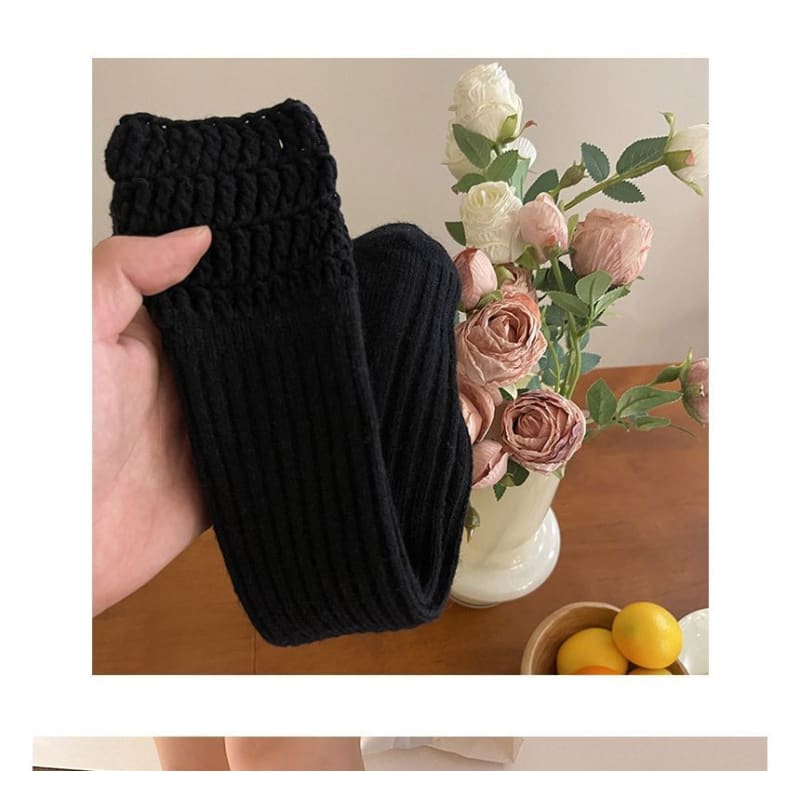 Plain Chunky Knit Socks