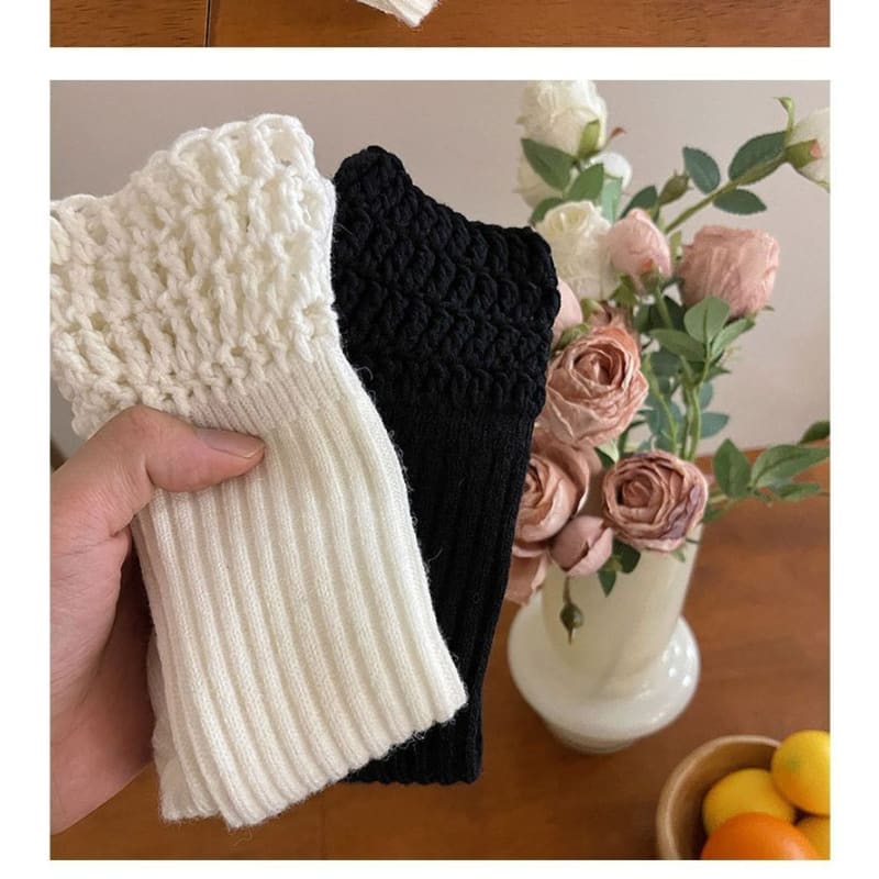 Plain Chunky Knit Socks