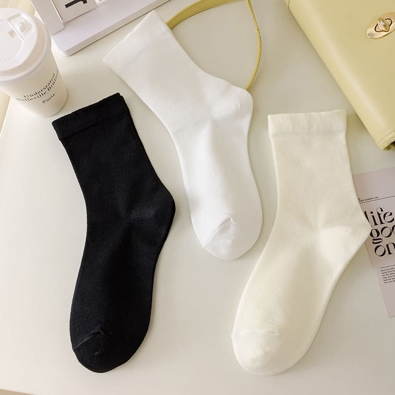 Plain Crew Socks