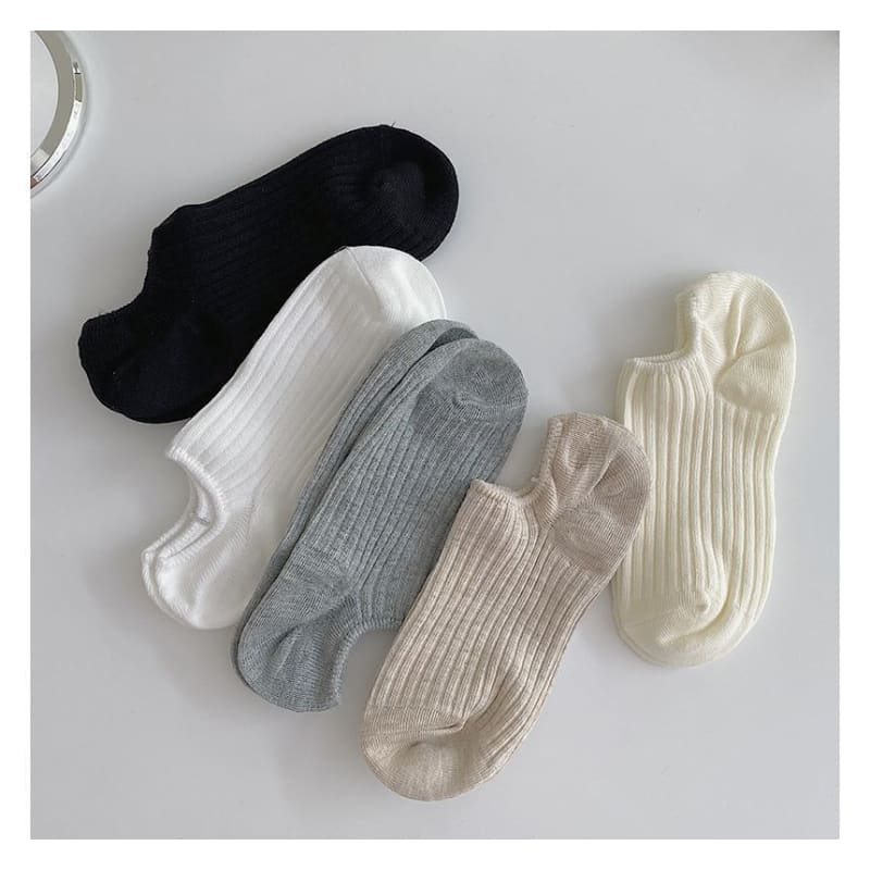 Plain Crew Socks / Set