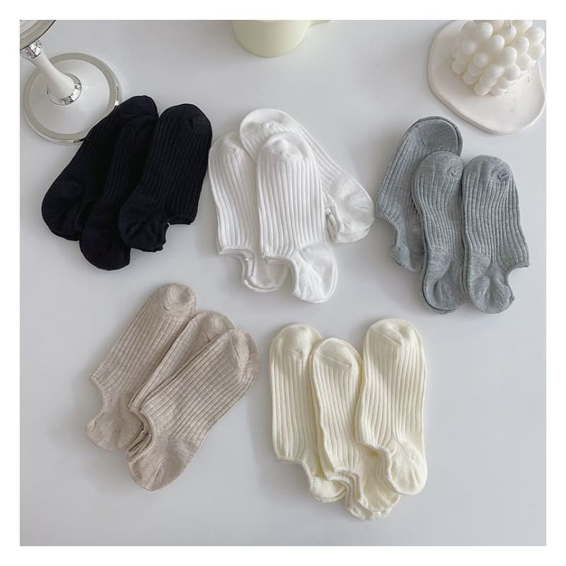 Plain Crew Socks / Set