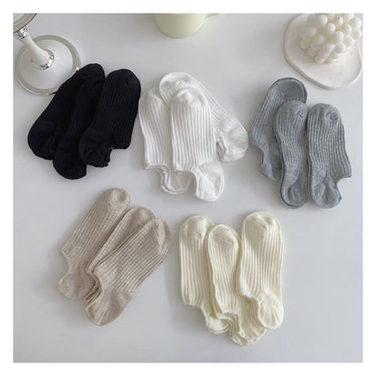 Plain Crew Socks / Set