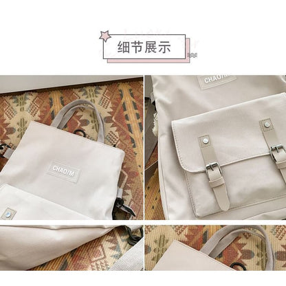 Plain Crossbody Tote Bag