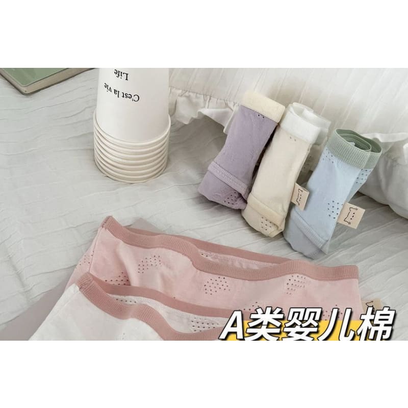 Plain Cutout Bikini Panties / Set