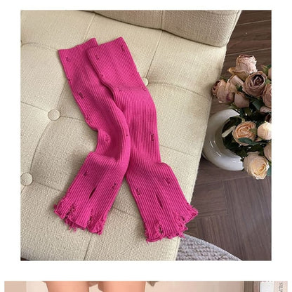 Plain Distressed Leg Warmers