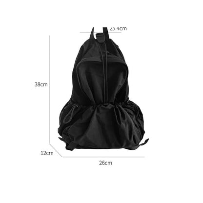 Plain Drawstring Nylon Backpack