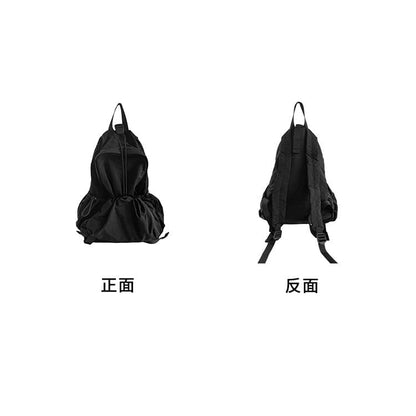 Plain Drawstring Nylon Backpack