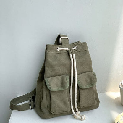 Plain Drawstring Sling Bag