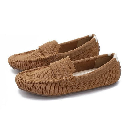 Plain Driving Loafers - Brown / 35