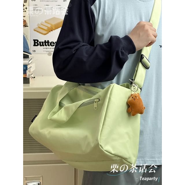 Plain Duffle Bag / Bag Charm / Set - With Bear - Fruit