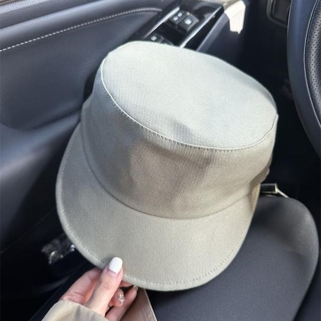 Plain Equestrian Hat - Fabric - Light Grayish Green