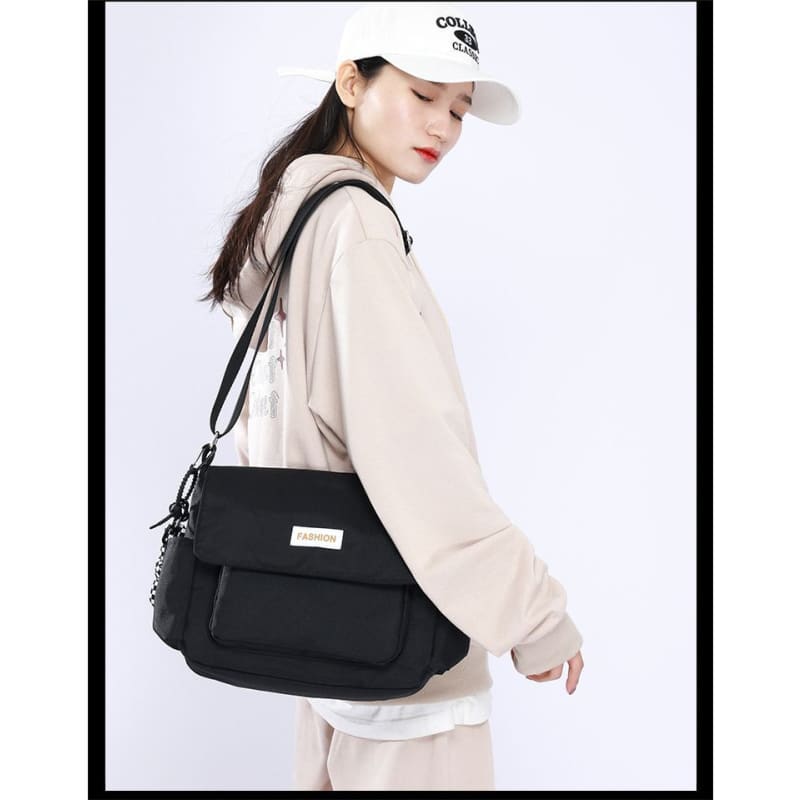 Plain Flap Crossbody Bag