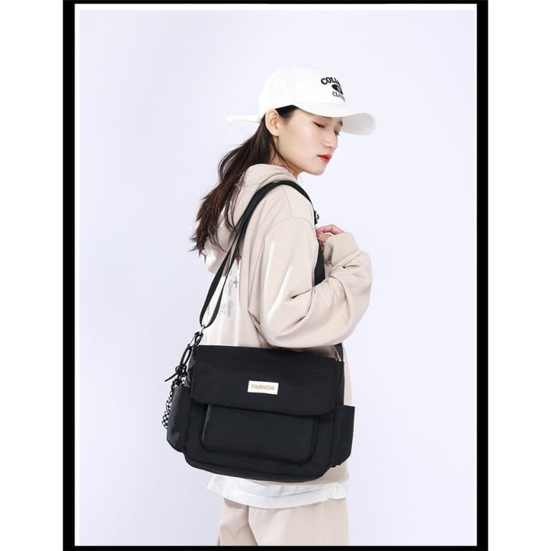 Plain Flap Crossbody Bag