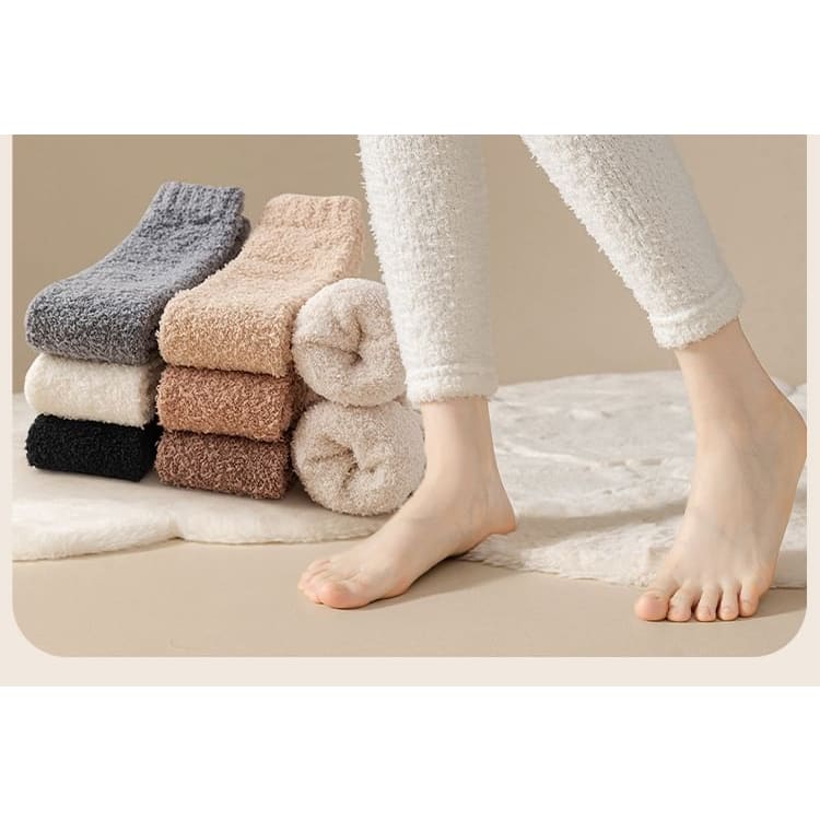 Plain Fleece Over-the-Knee Leg Warmers