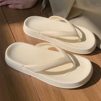 Plain Flip Flops - Off-White / 36 to 37