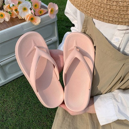 Plain Flip Flops - Pink / 36 to 37