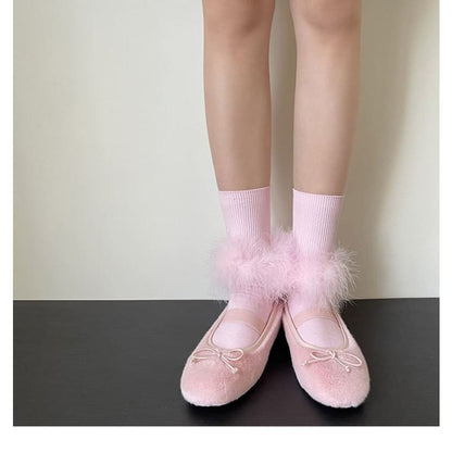 Plain Fluffy Socks