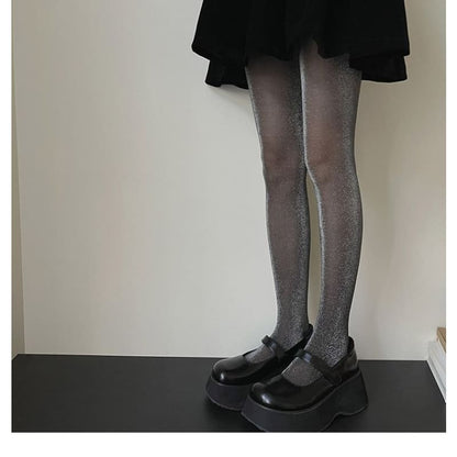 Plain Glitter Tights