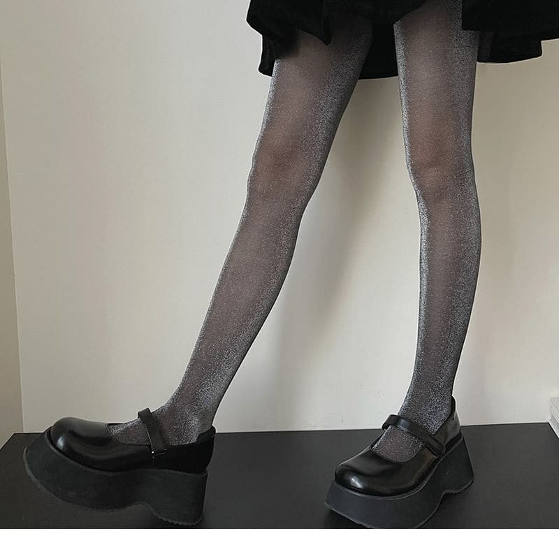 Plain Glitter Tights