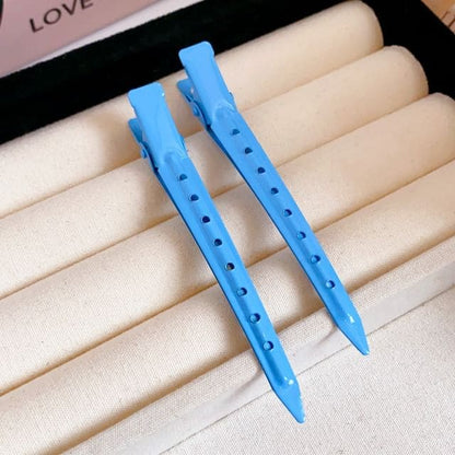 Plain Hair Clip - 04# - Duckbill Clip - Blue / One Size