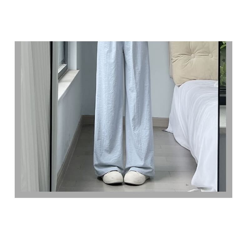 Plain High Rise Wide Leg Sweatpants