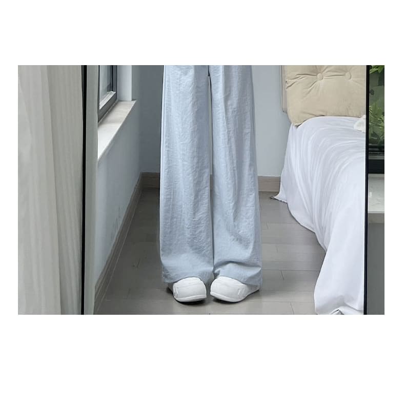 Plain High Rise Wide Leg Sweatpants