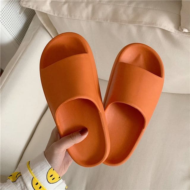 Plain Home Slippers - Orange / 36 To 37