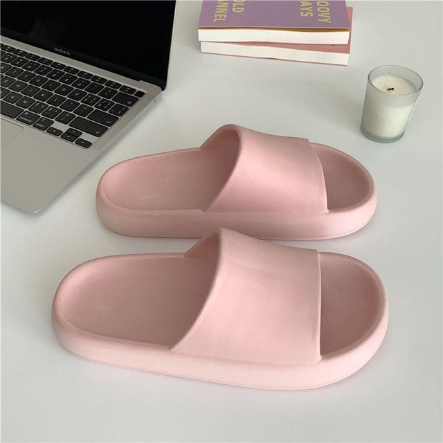 Plain Home Slippers - Pink / 36 To 37