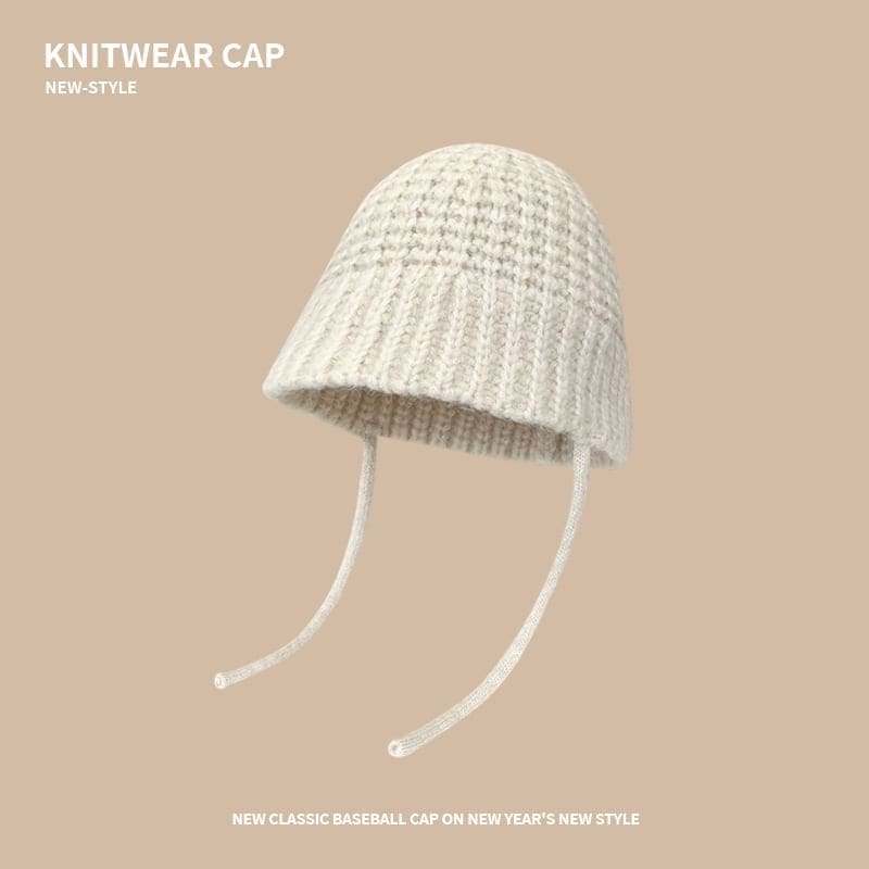 Plain Knit Bucket Hat