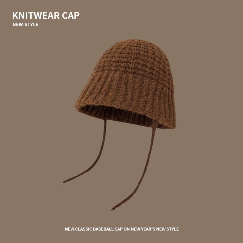 Plain Knit Bucket Hat