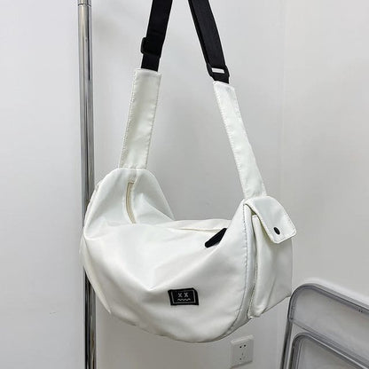 Plain Label Applique Crossbody Bag - White / One Size