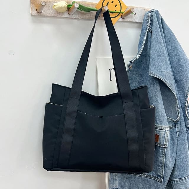 Plain Lightweight Carryall Bag - Black / One Size