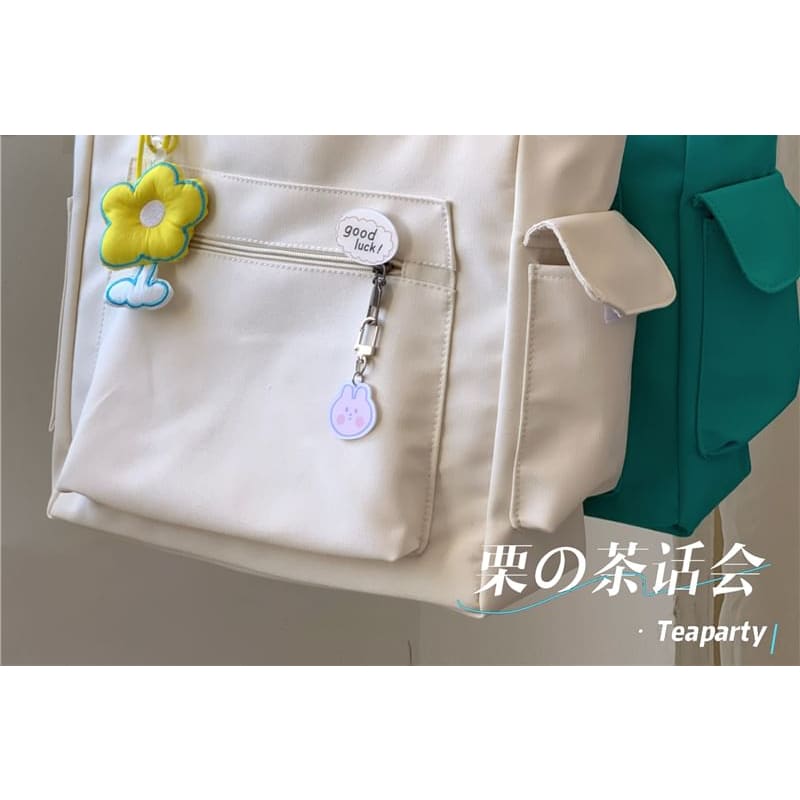 Plain Multi-Pocket Tote Bag