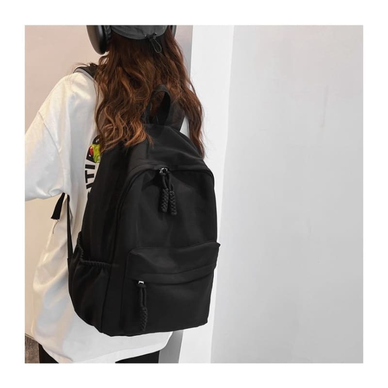 Plain Nylon Backpack