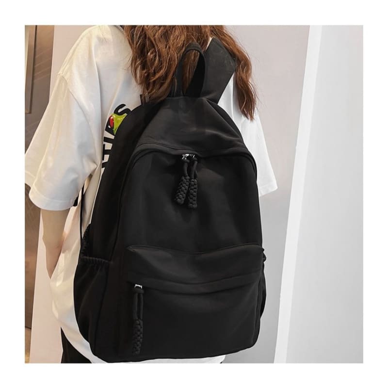 Plain Nylon Backpack