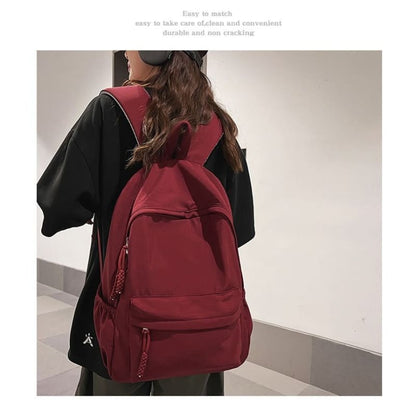 Plain Nylon Backpack