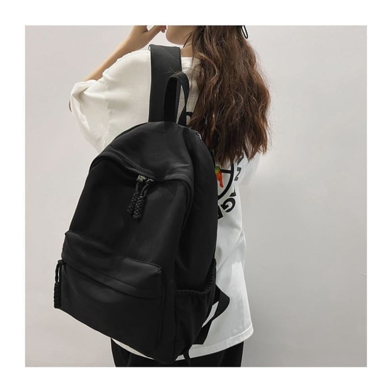 Plain Nylon Backpack