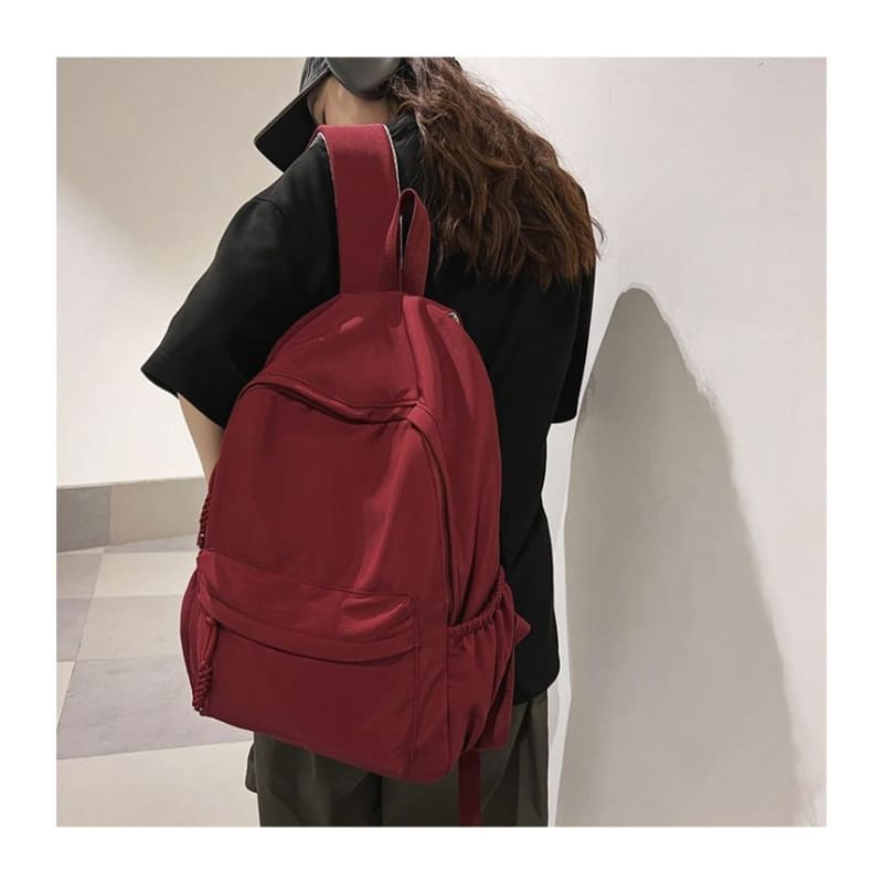 Plain Nylon Backpack