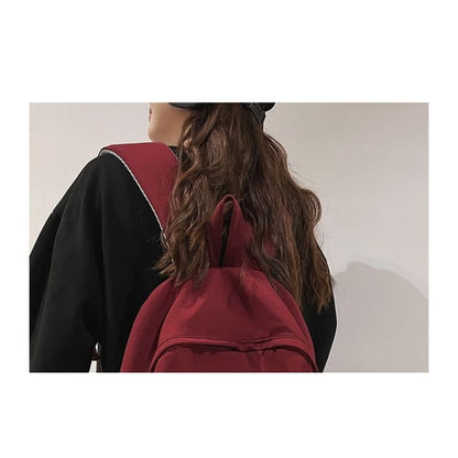 Plain Nylon Backpack