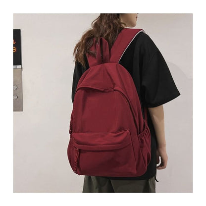 Plain Nylon Backpack