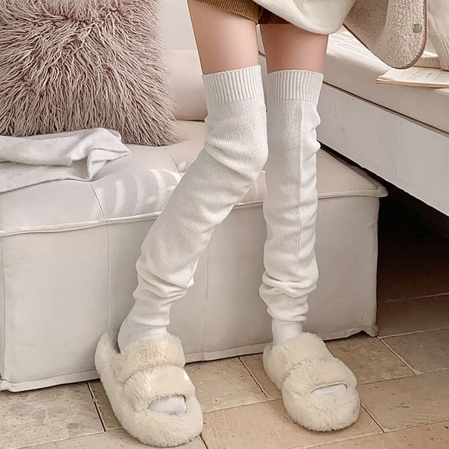 Plain Over the Knee Socks