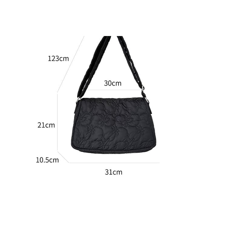 Plain Padded Flap Crossbody Bag