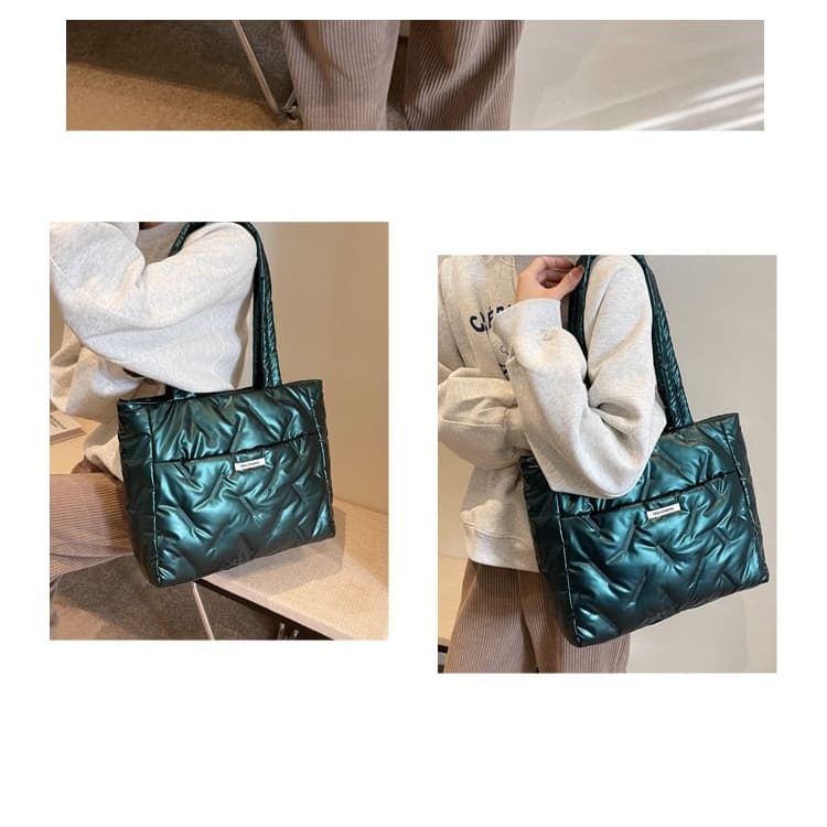 Plain Puffer Tote Bag