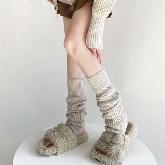 Plain Ribbed Leg Warmers