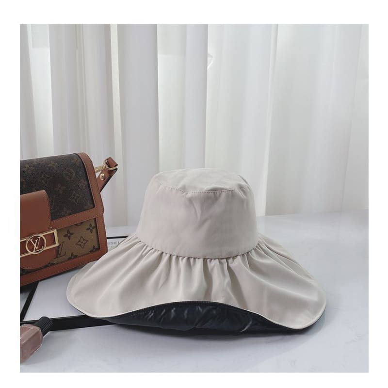 Plain Ruffle Sun Hat